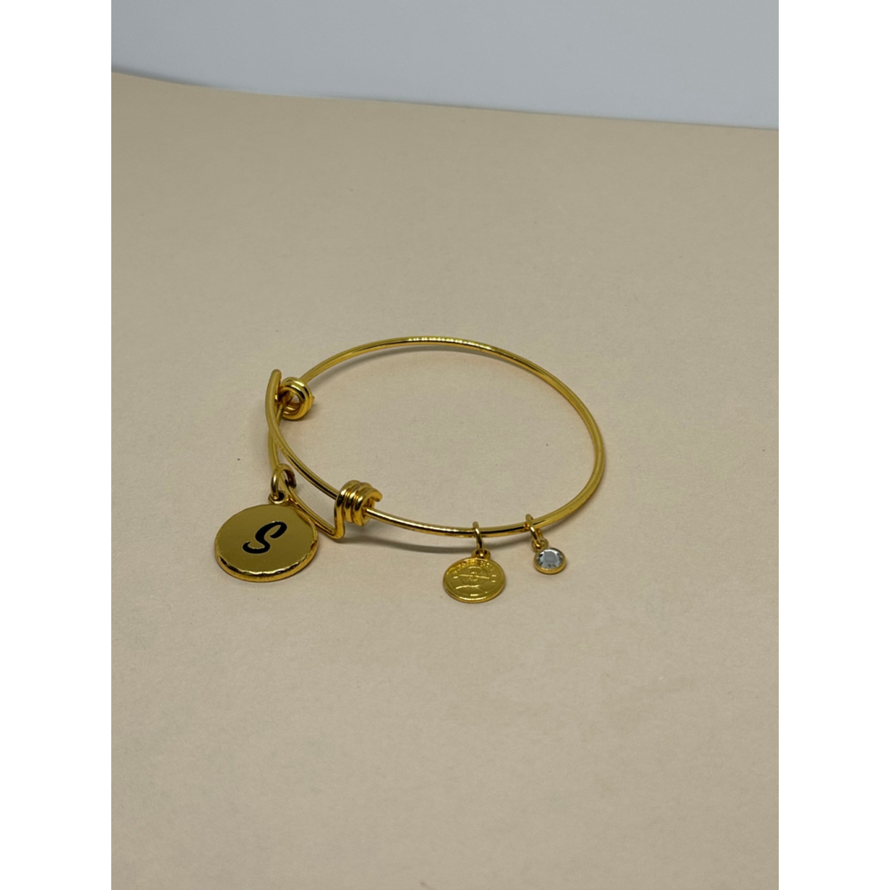 "S" Halos and Glories Charm Bracelet Alex & Ani - Picture 2 of 6